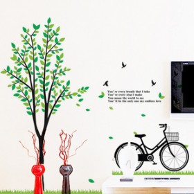 Tree and Bicycle Wall Sticker